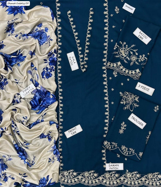 Dhanak 3PC (unstitched)